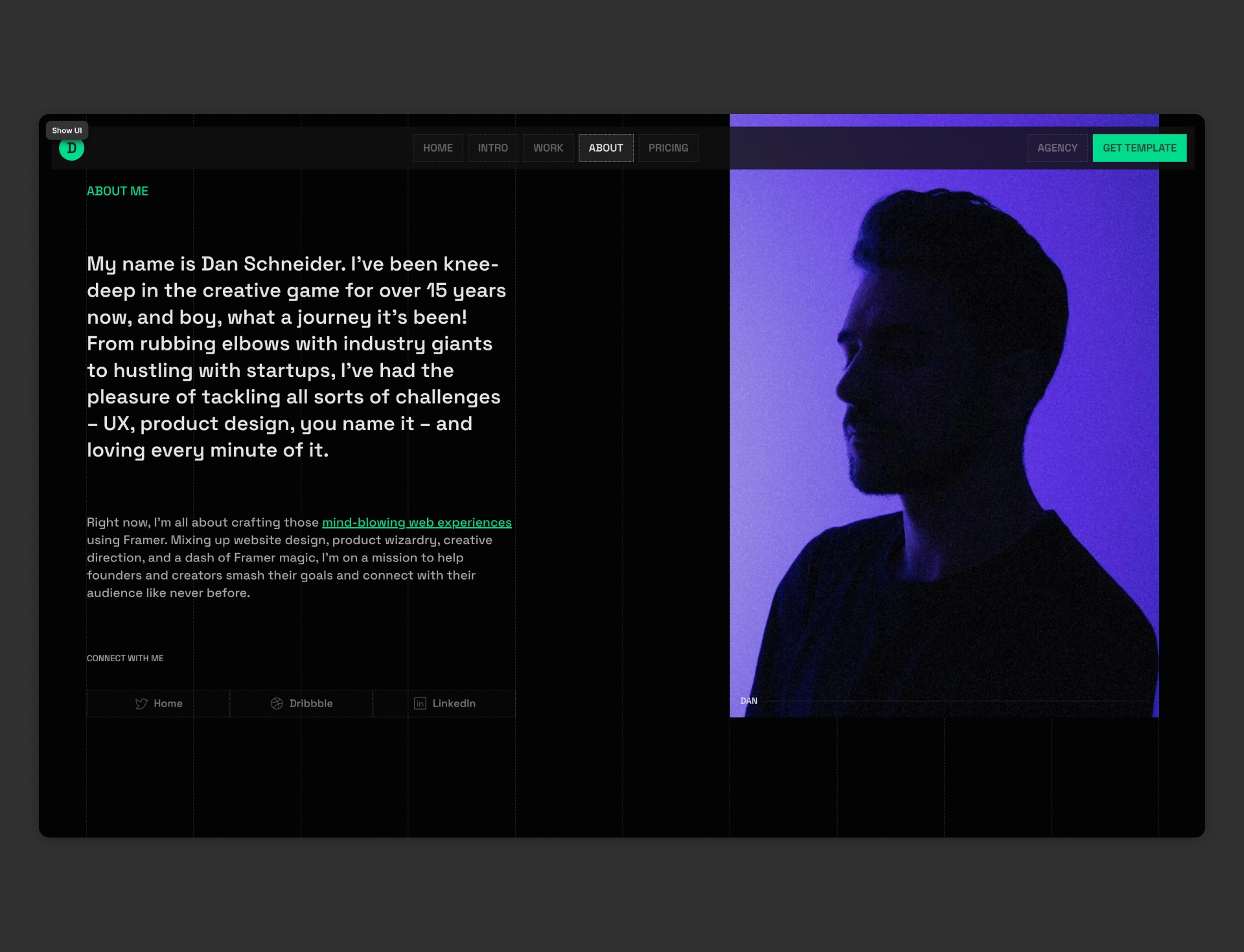 Rumble personal section screenshot