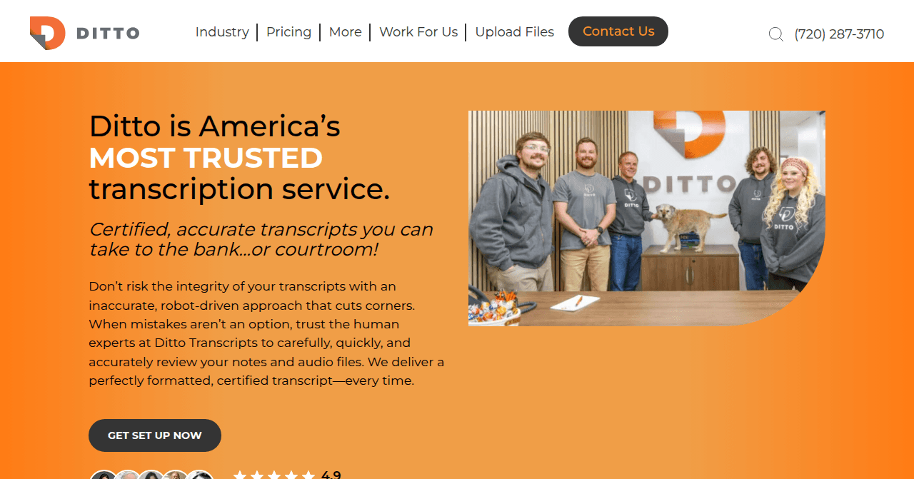 ditto transcript's home page