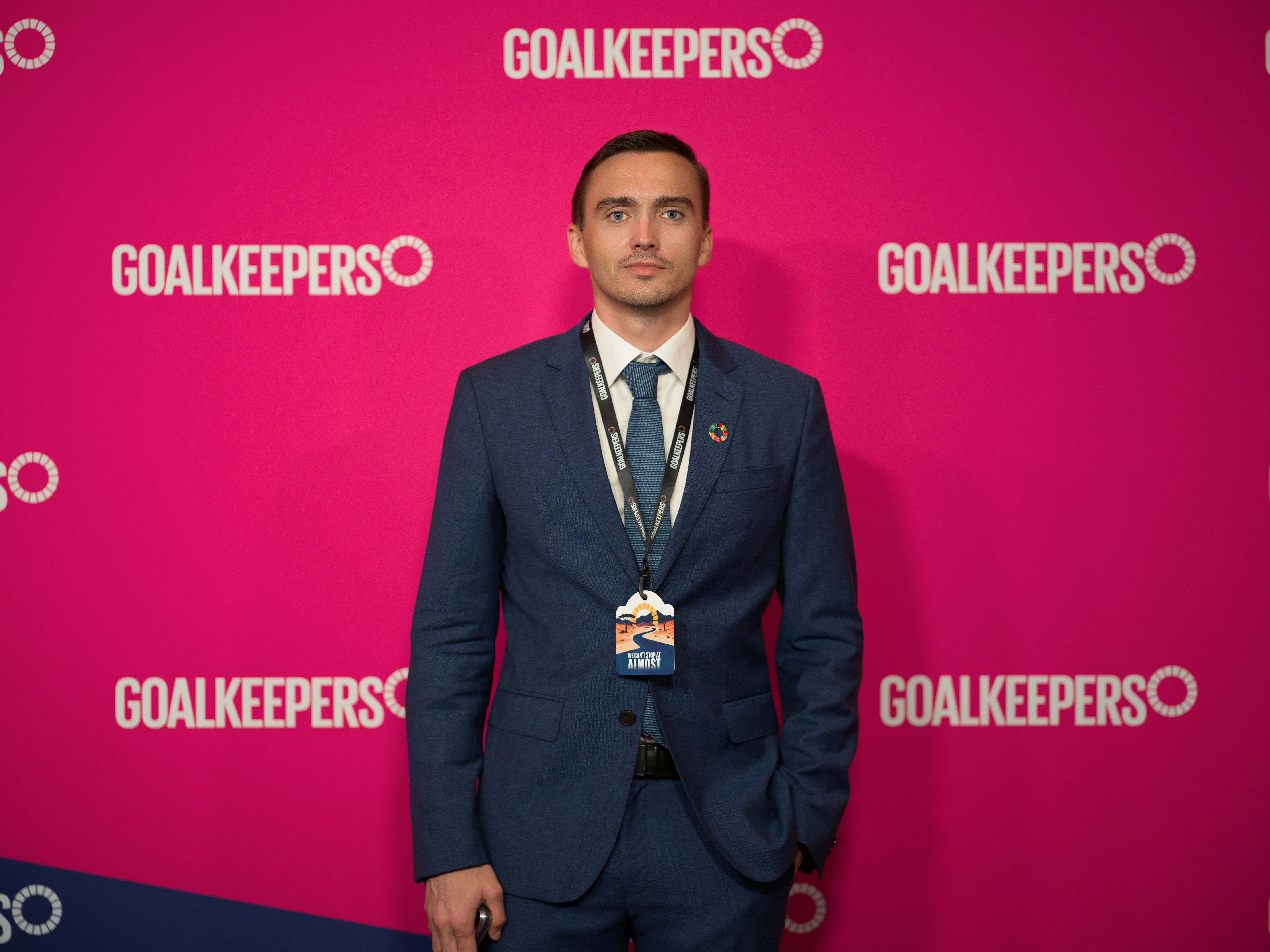 Faces of Impact Founder Artem Shestakov at the Global Goalkeepers Awards 2025 in New York