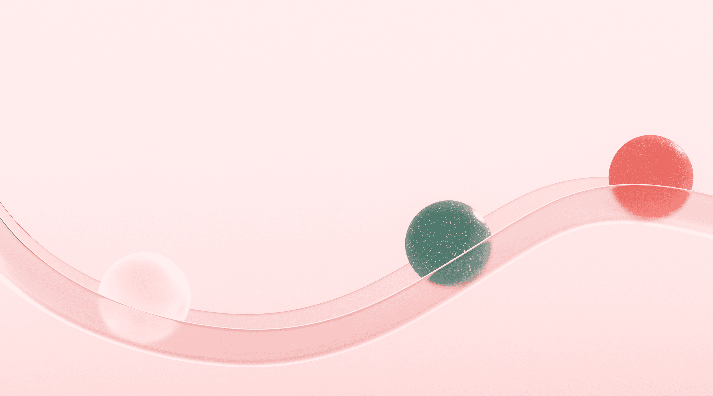 Original Zendesk CX Trends 2020 pink sphere and curved-track artwork