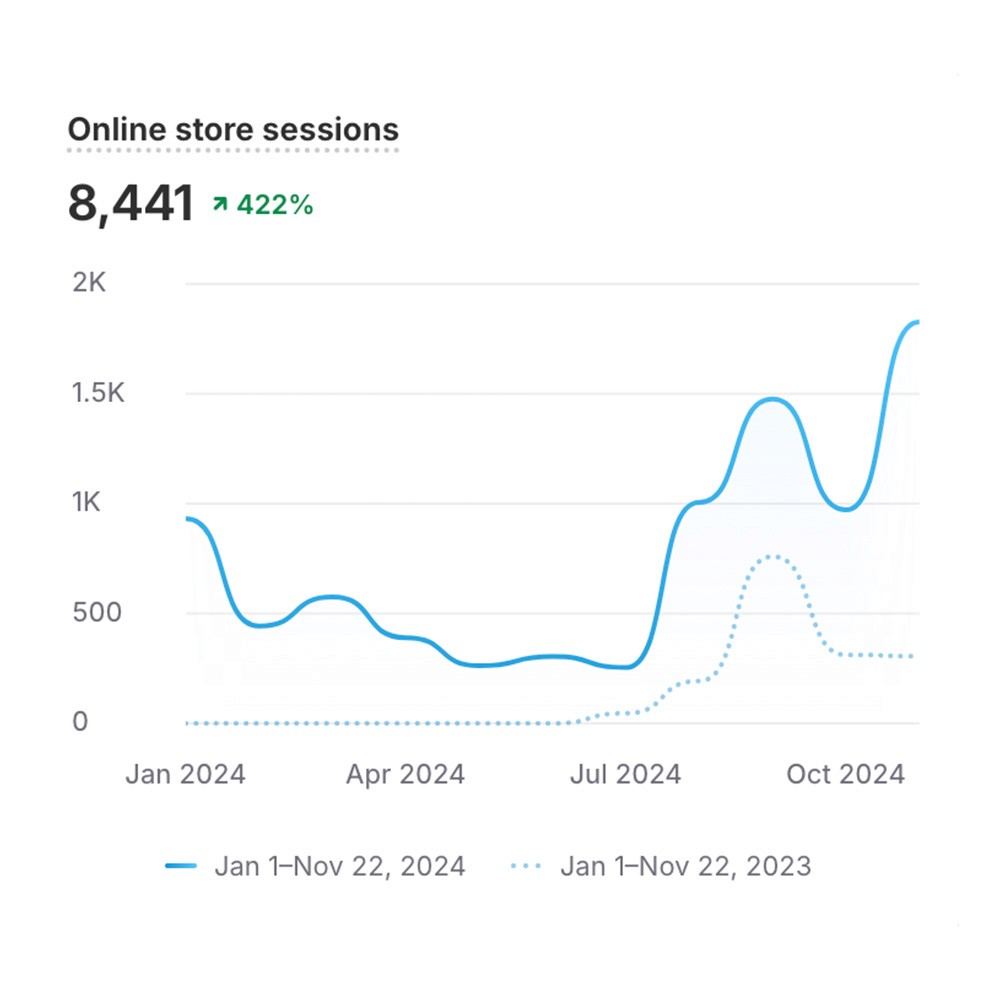 shopify online store sessions