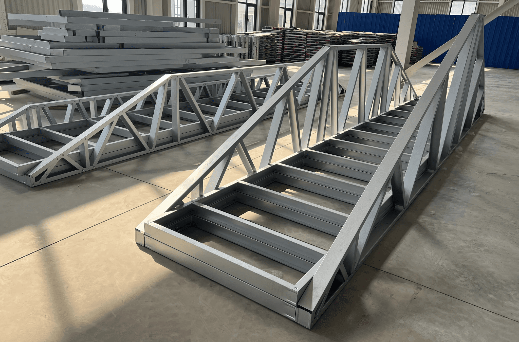 Light steel roof ridge components