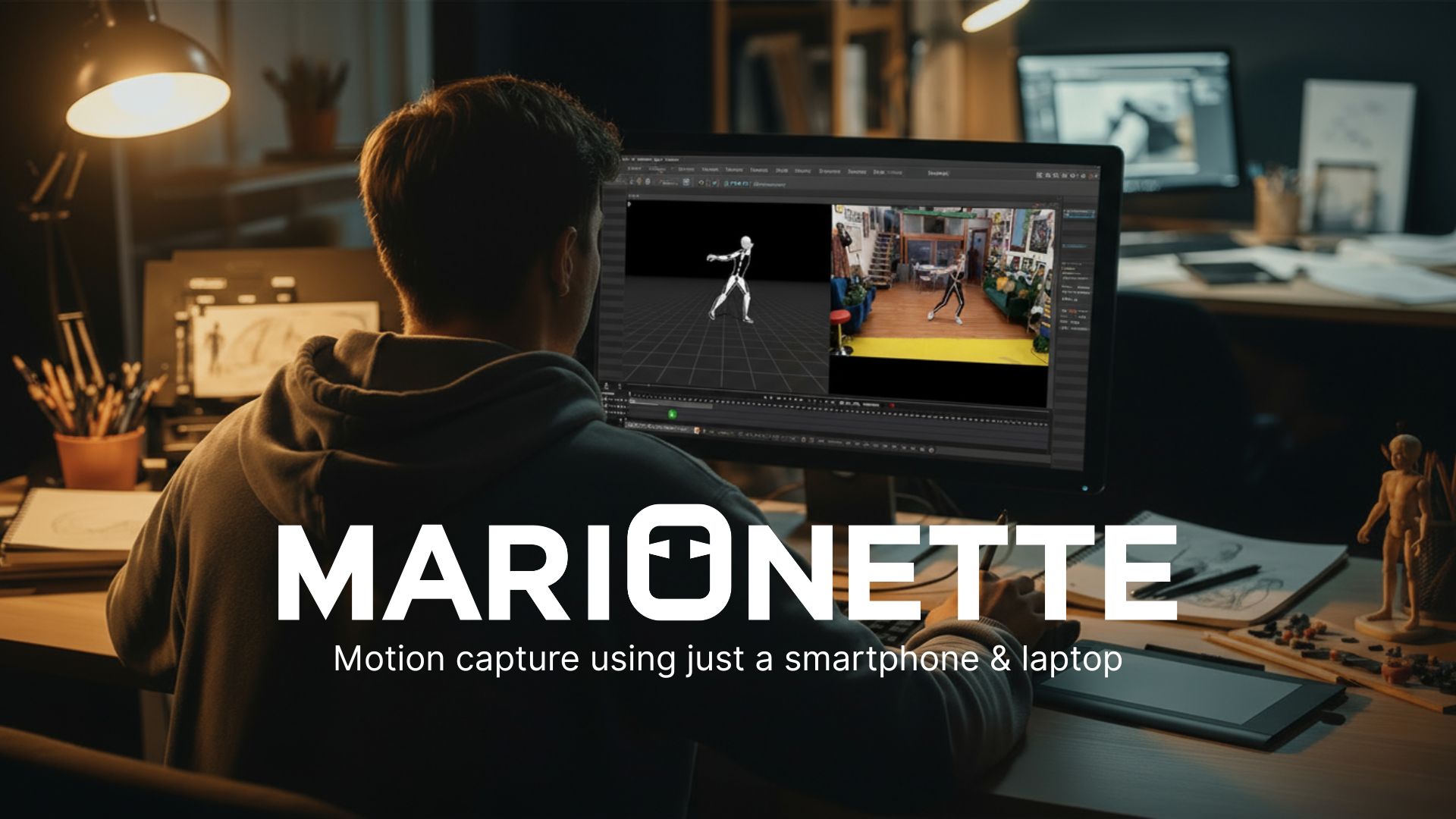 An animator creating motion capture.