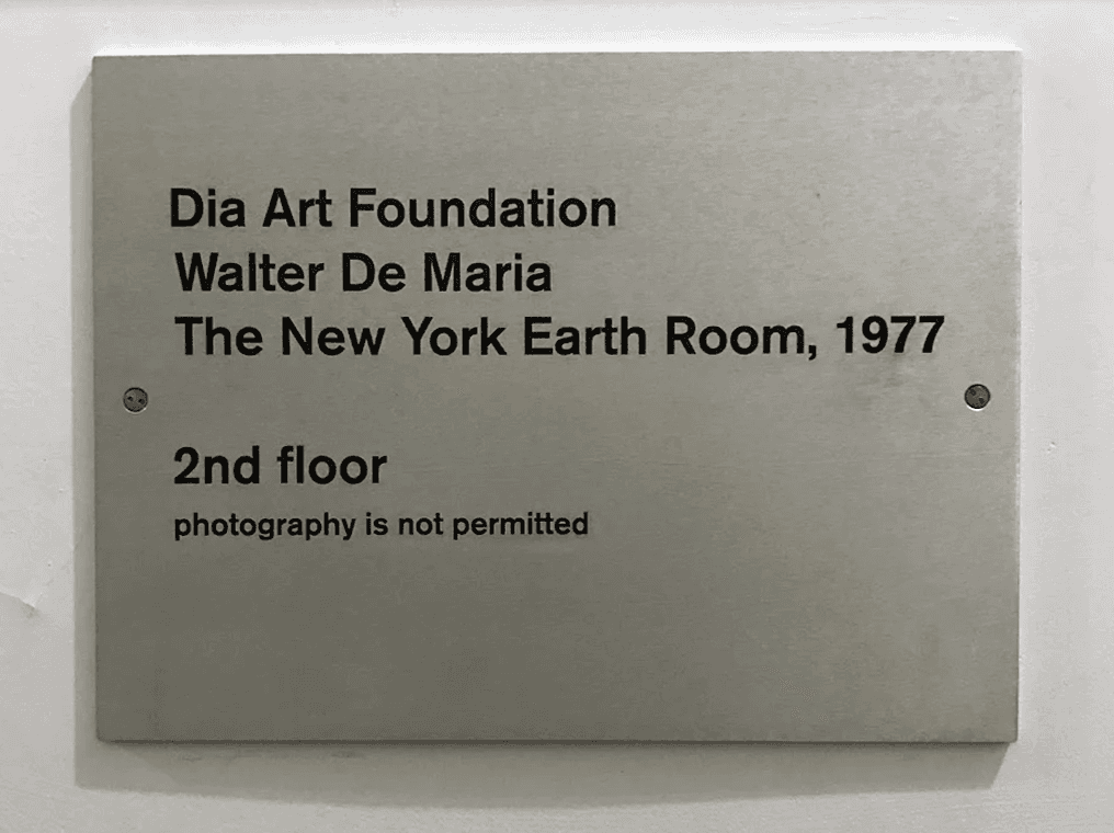 Dia Art Foundation The New York Earth Room 1977