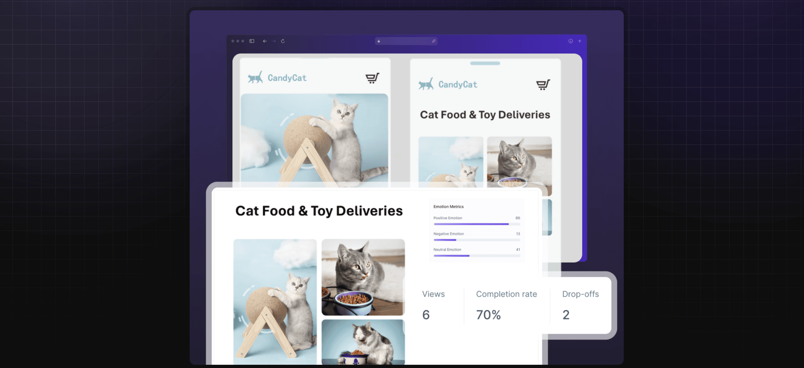 Creative Testing Sample Images of Entropik Decode Dashboard