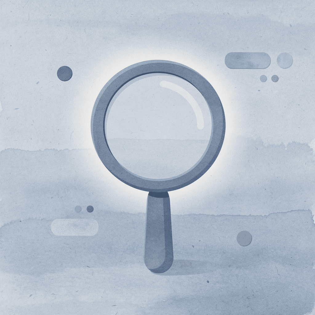 Magnifying glass highlighting business inefficiencies