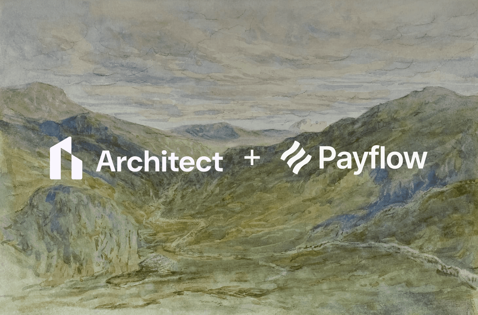Partnership banner showing the collaboration between Architect and Payflow.