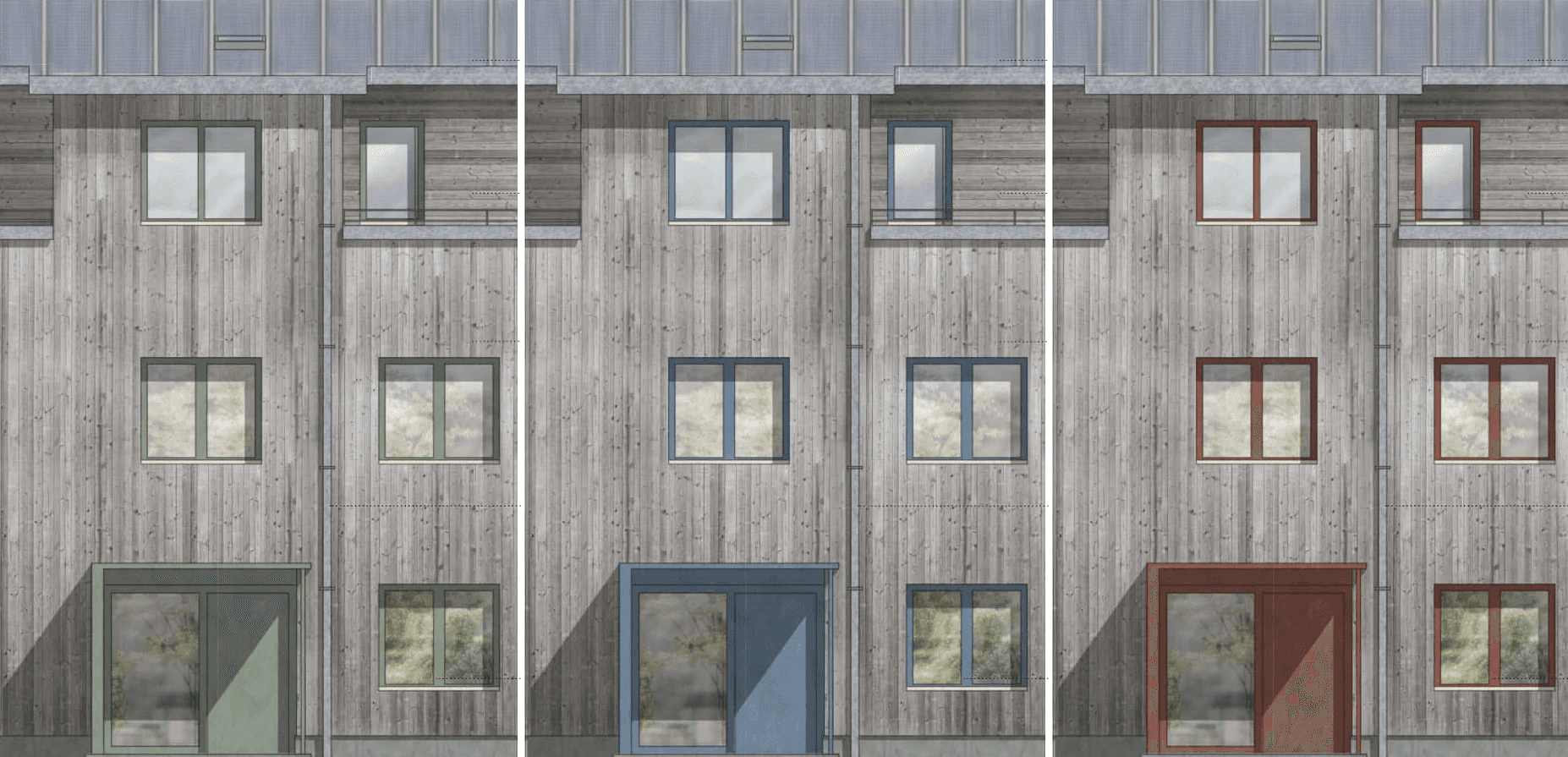 Teilansichten Holzfassade