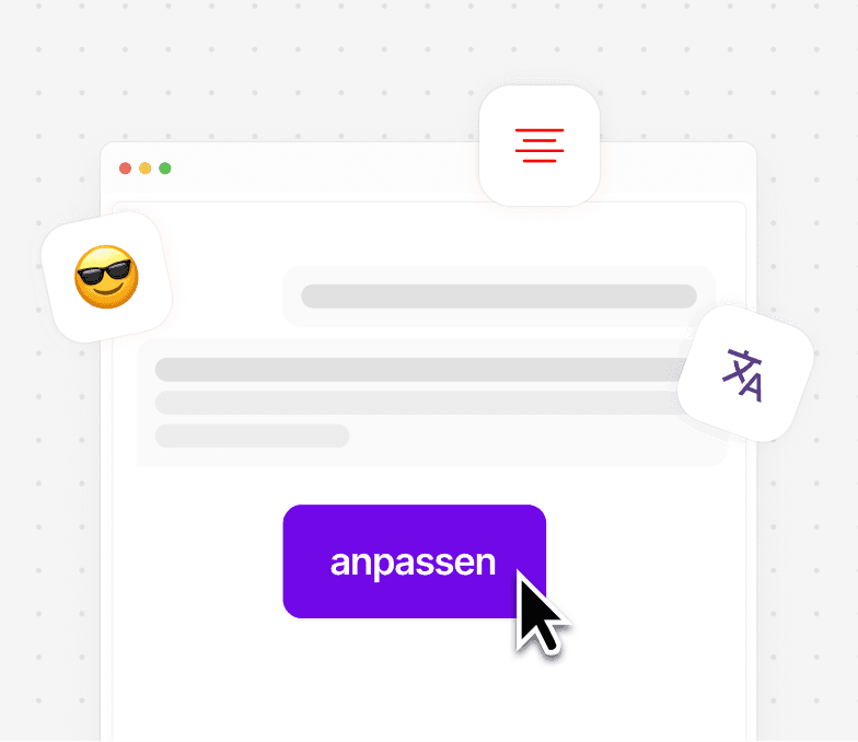 Volle Kontrolle über den Sound deiner Marke: Gestalte Sprache, Begrüßungen und den Einsatz von Emojis so, dass vennie deinen einzigartigen Corporate Identity-Stil trifft.