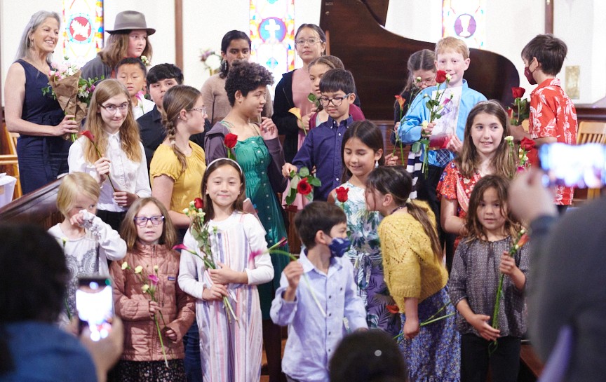 children singing