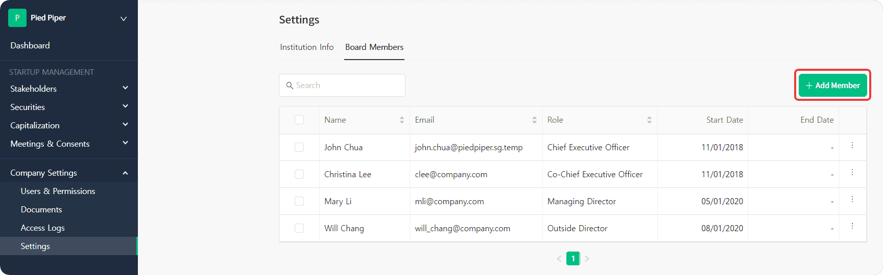 Add board members