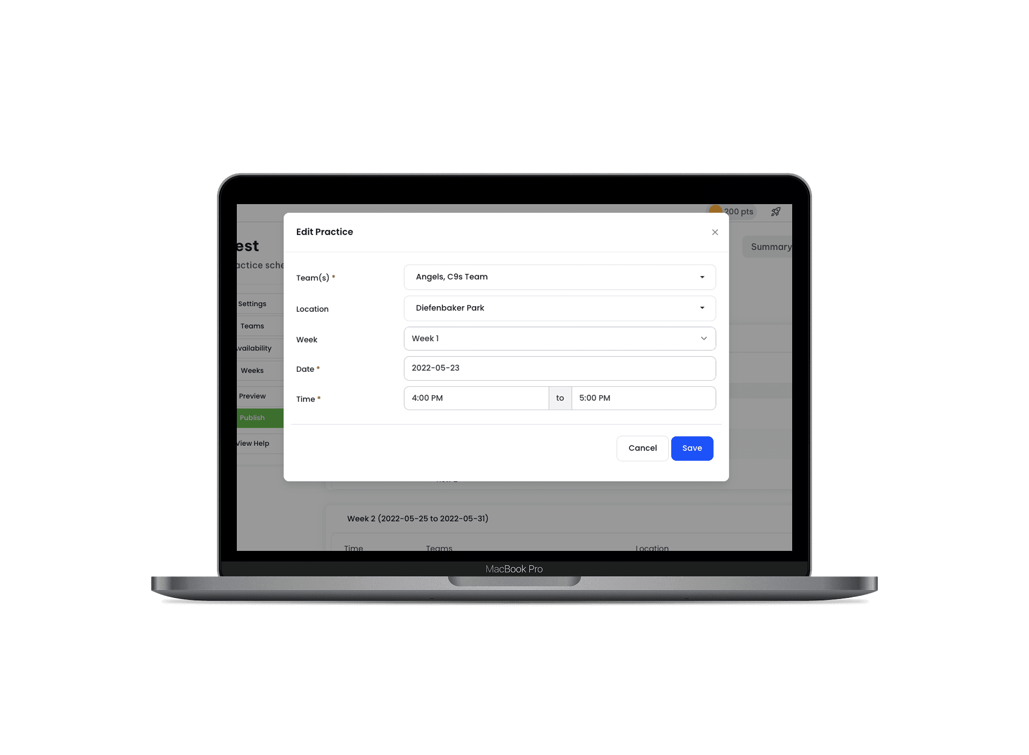 TeamLinkt's Editing Event Tool