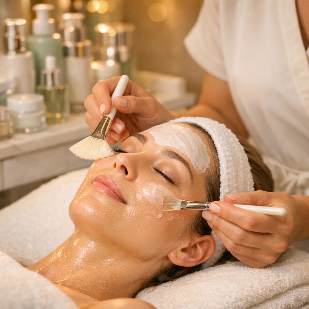 Two colleagues smiling and giving a high-five at a desk in a modern office with a laptop, coffee mug, and plants.