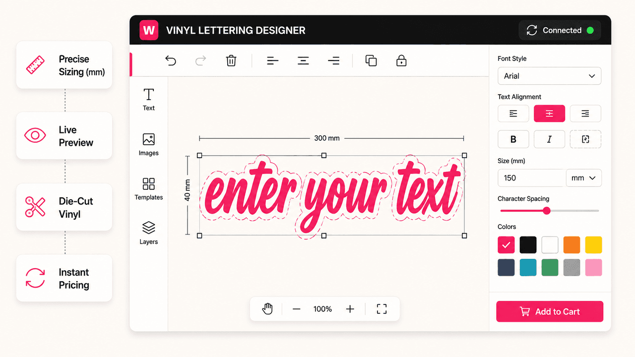 Vinyl lettering designer
