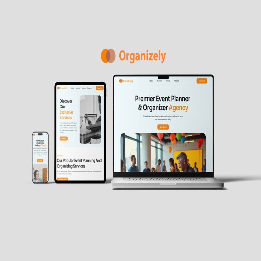 Organizely website mockup
