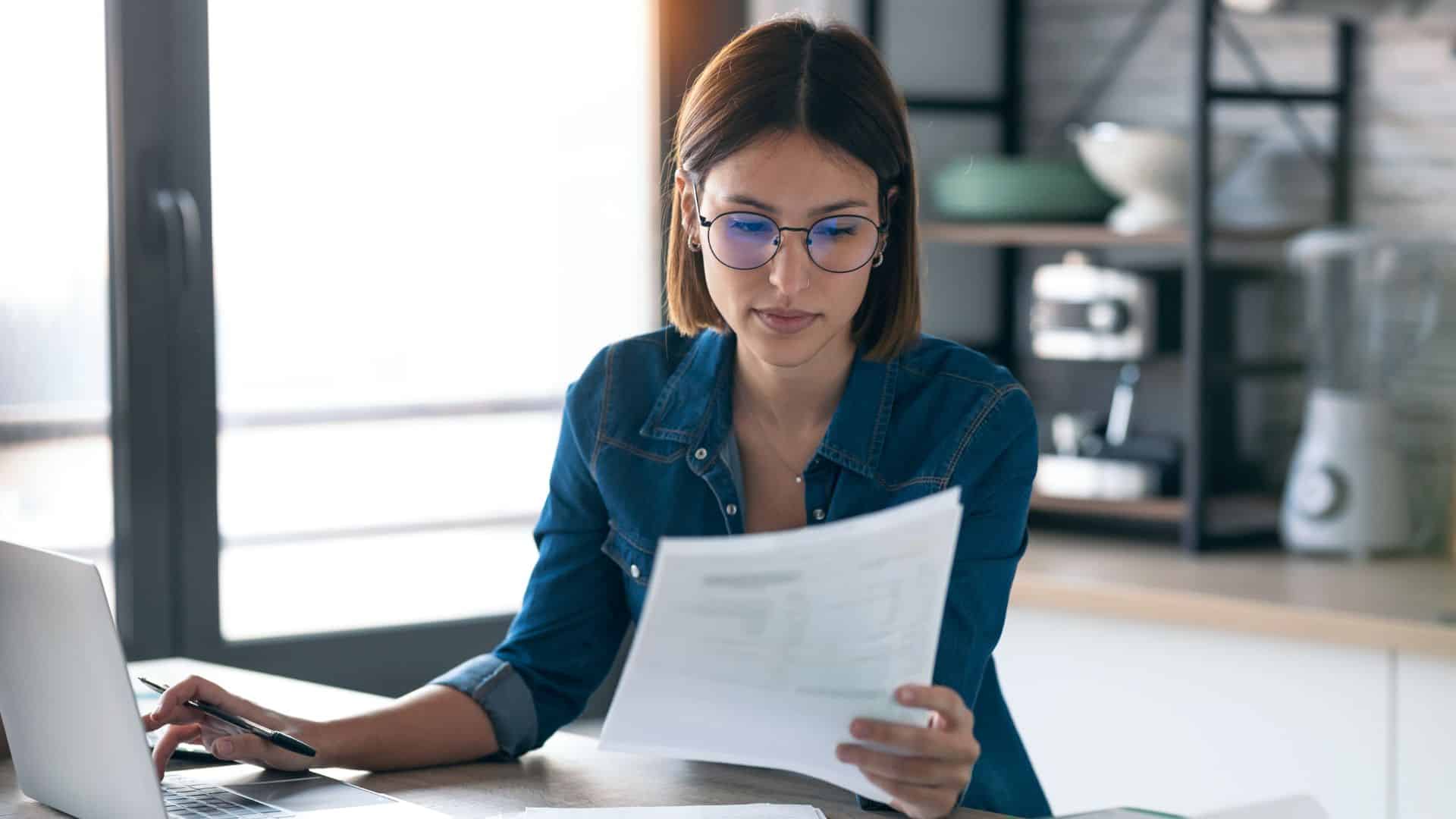 reviewing ai generated content documents at home