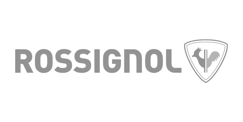 Logo di Rossignol, marchio iconico nel settore degli sport invernali, noto per la produzione di attrezzature da sci e abbigliamento tecnico di alta qualità, con un forte impegno nell'innovazione e nelle performance.
