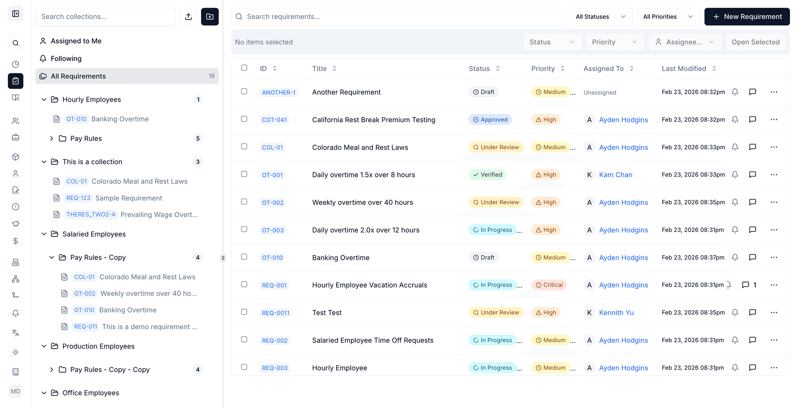 Image of requirements in Gather