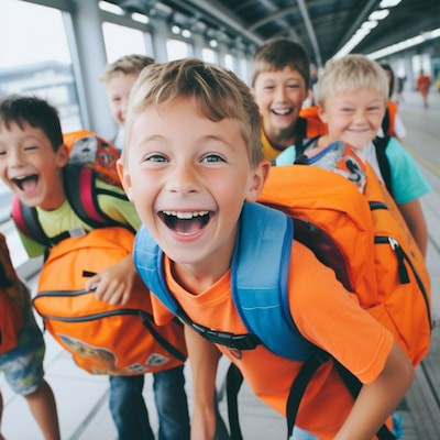 Photo of a group of kids during an outdoor activity