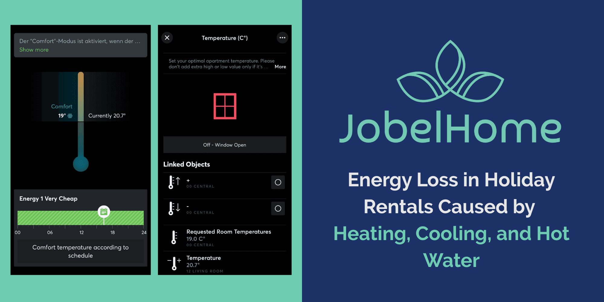 Automated energy management to prevent energy waste in empty holiday homes.