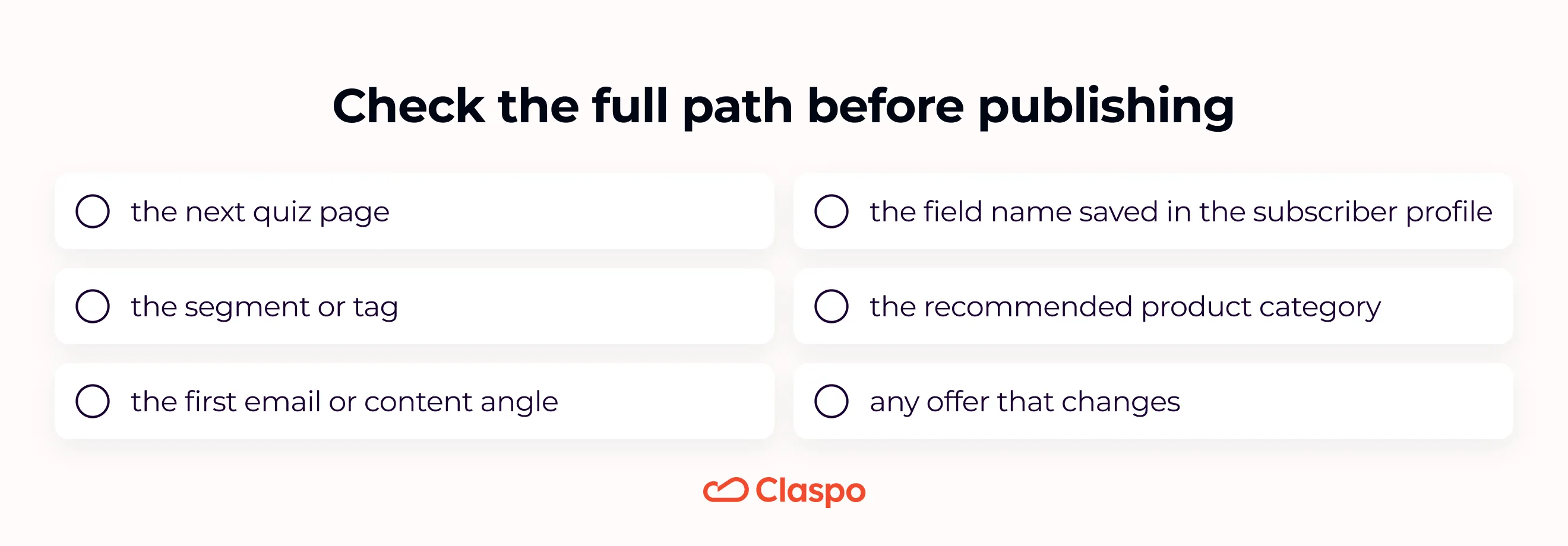Check the full path for every option
