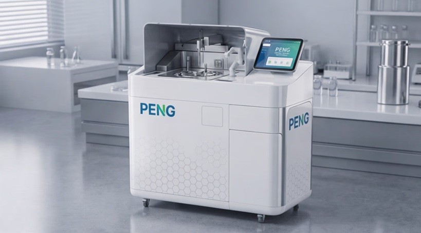 Studio render of a laboratory analyzer showcasing exterior