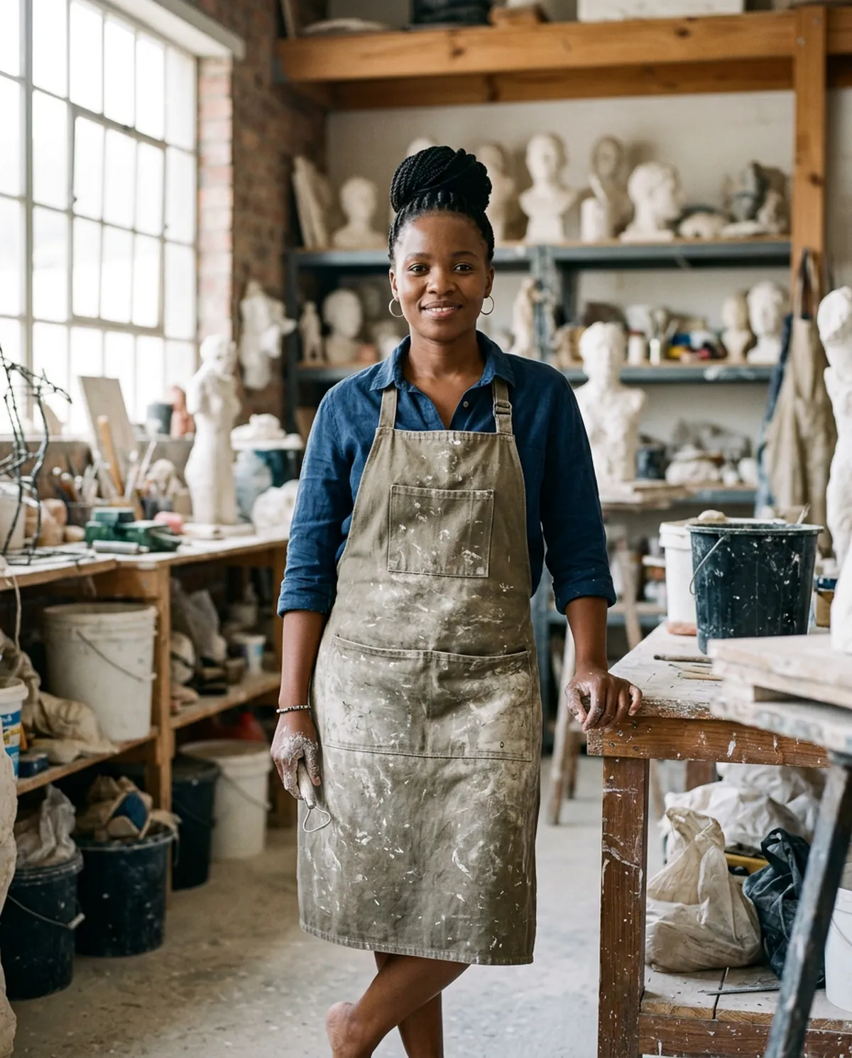 Portrait of Thandi Mokoena in the studio