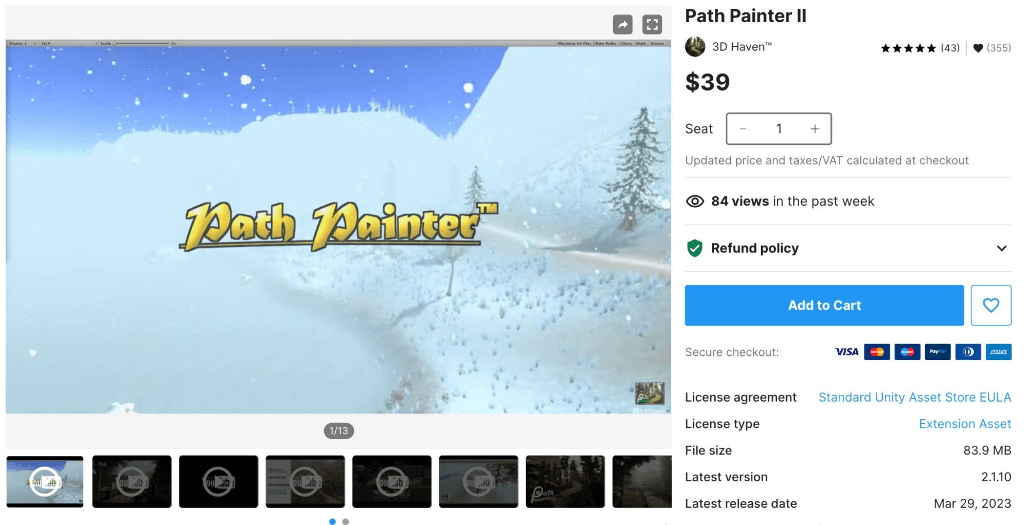 With Path Painter's intuitive controls, you can quickly paint paths that blend seamlessly with your environment, adding a realistic touch to your game’s landscapes.