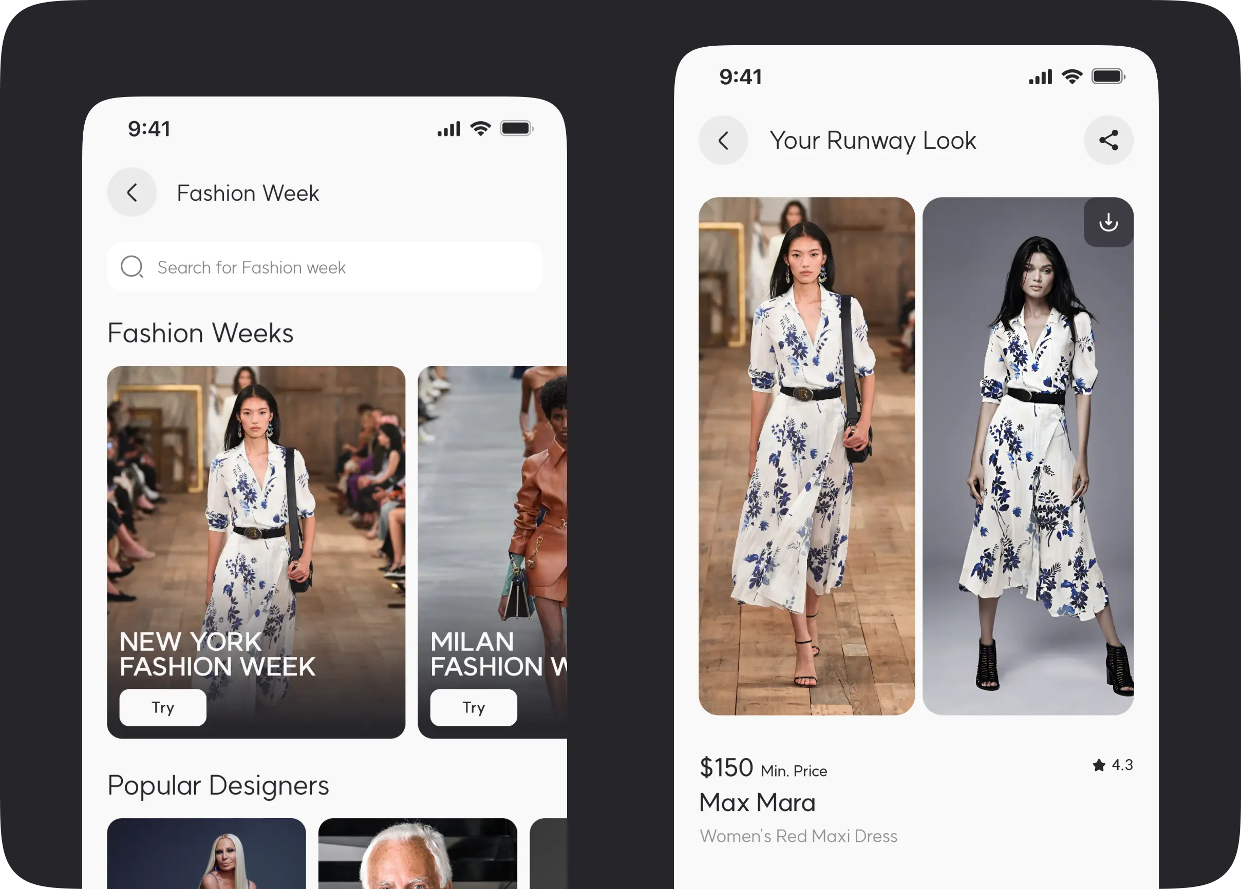 FitCheck App - Fashion Week Outfit Tryon Feature