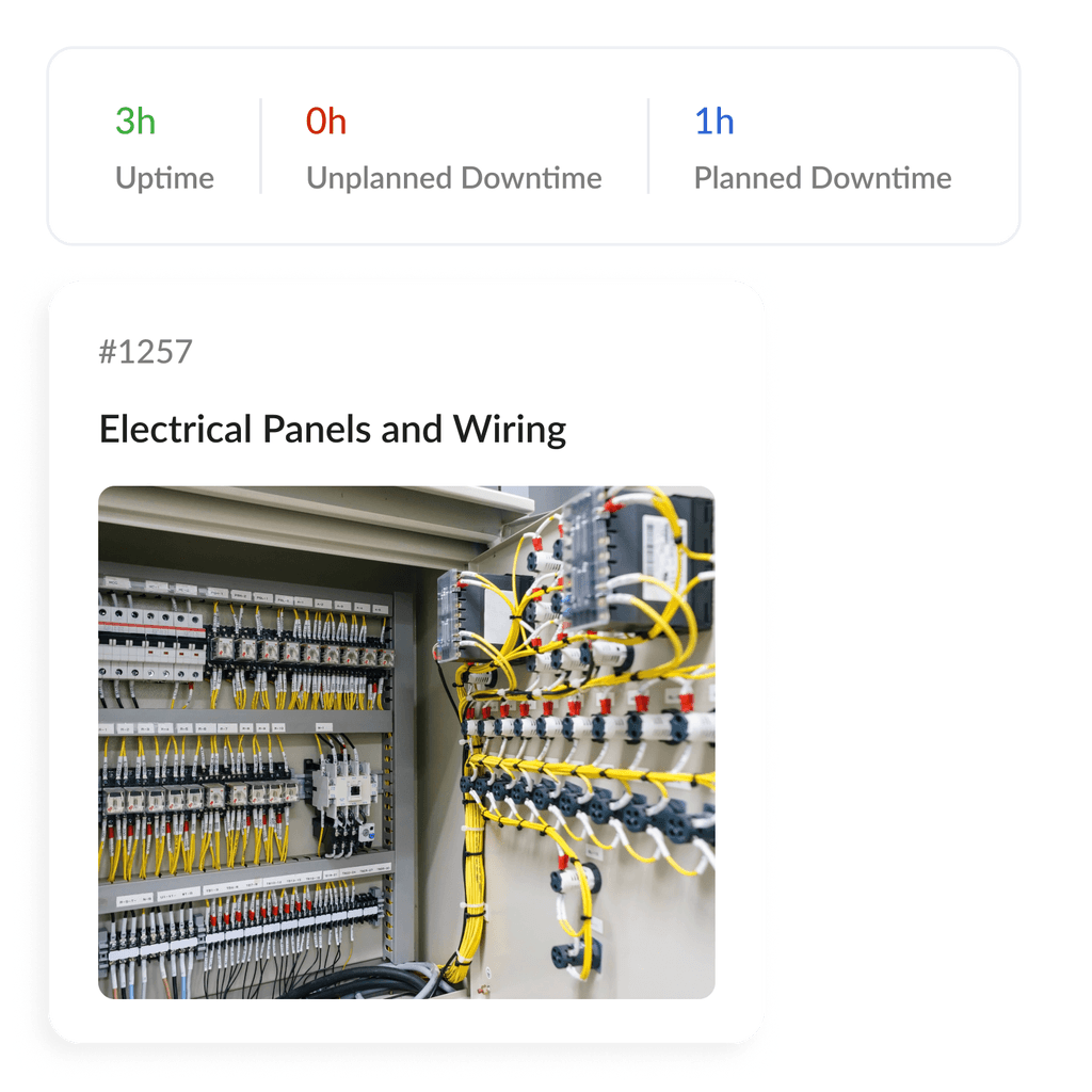 Automated asset management preventing downtime with maintenance and inspections.