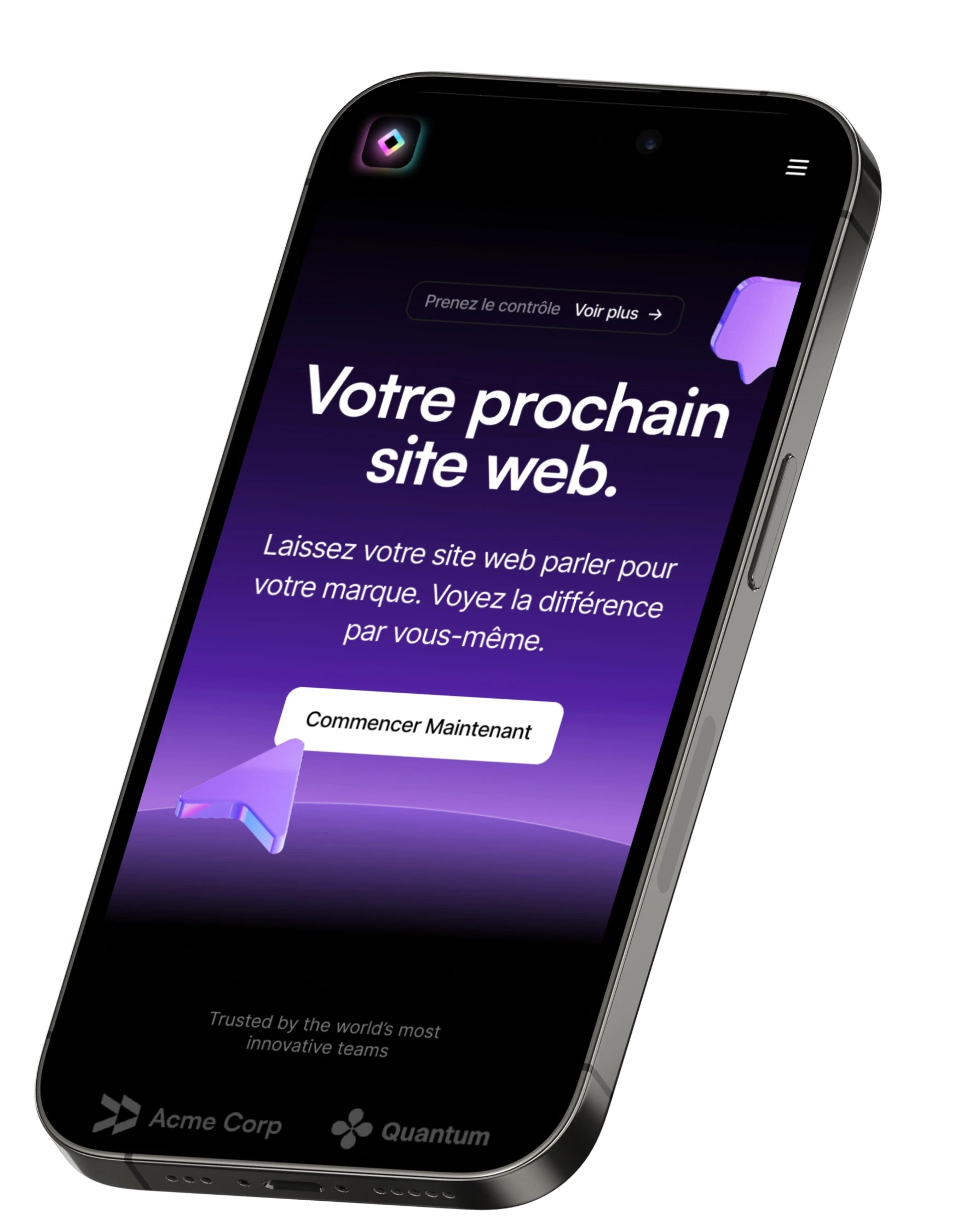 Mockup Iphone votre prochain site web Framer