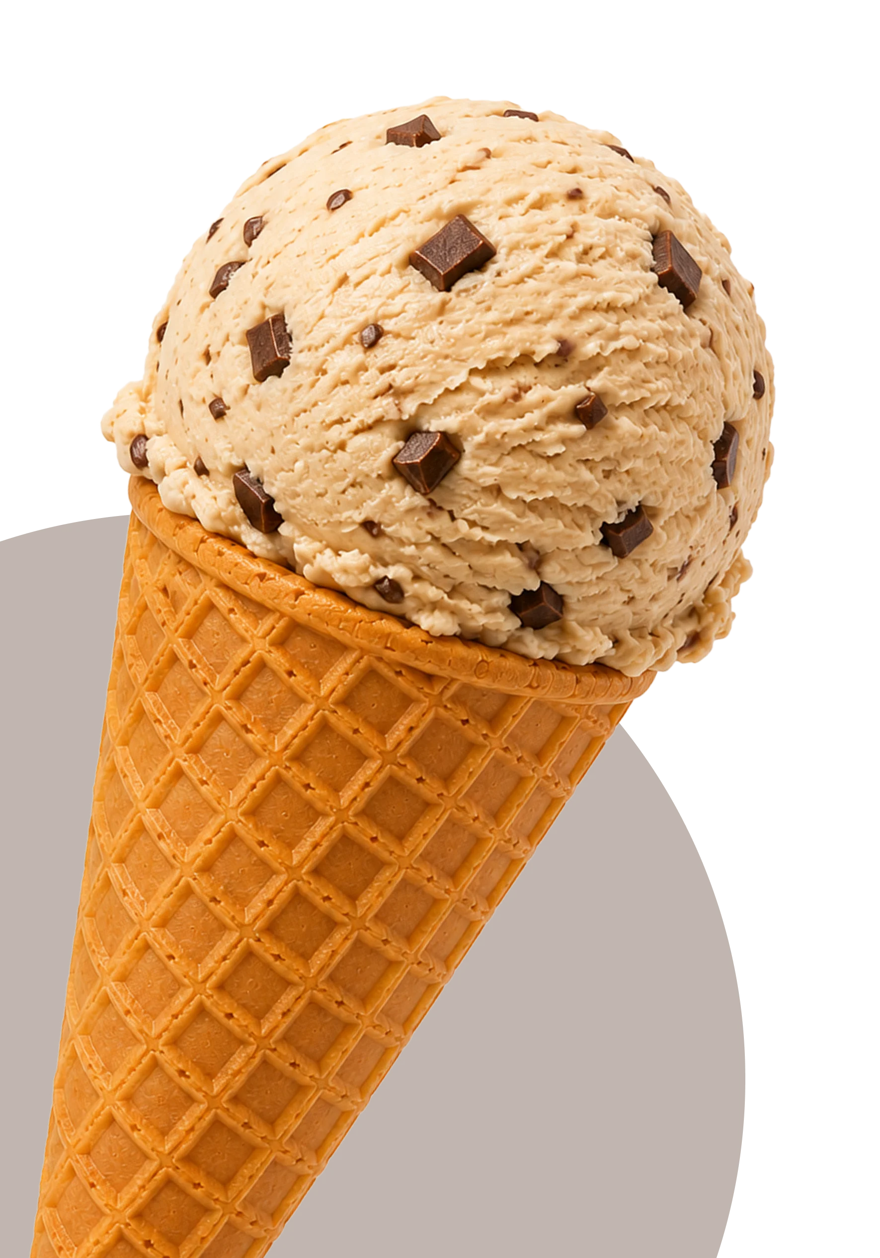 Eiswaffel mit Stracciatella-Eis