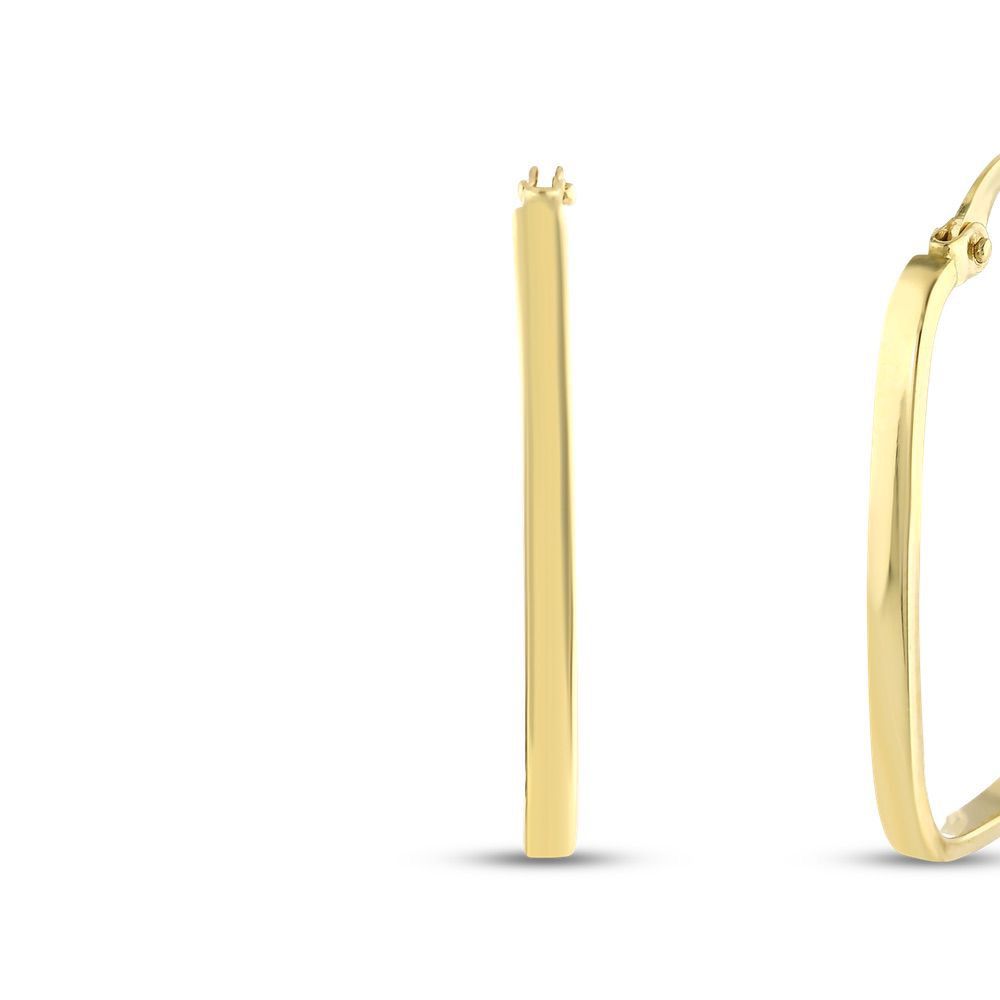 Assos Pırlanta 14 Ayar Altın Modern Geometrik Tasarım Küpe