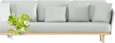 Low sofa, three seats