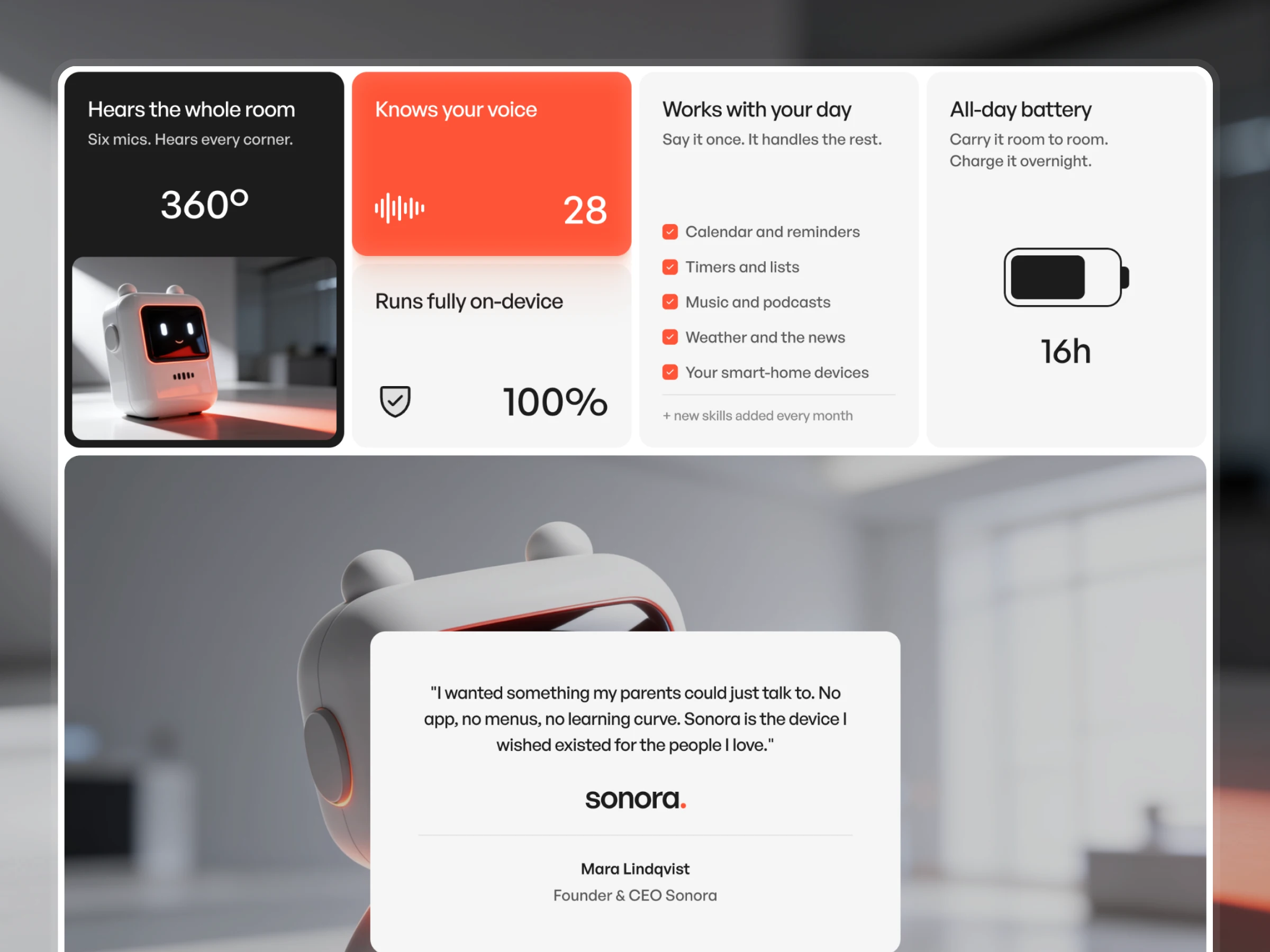 Clean interface template with cards and content hierarchy