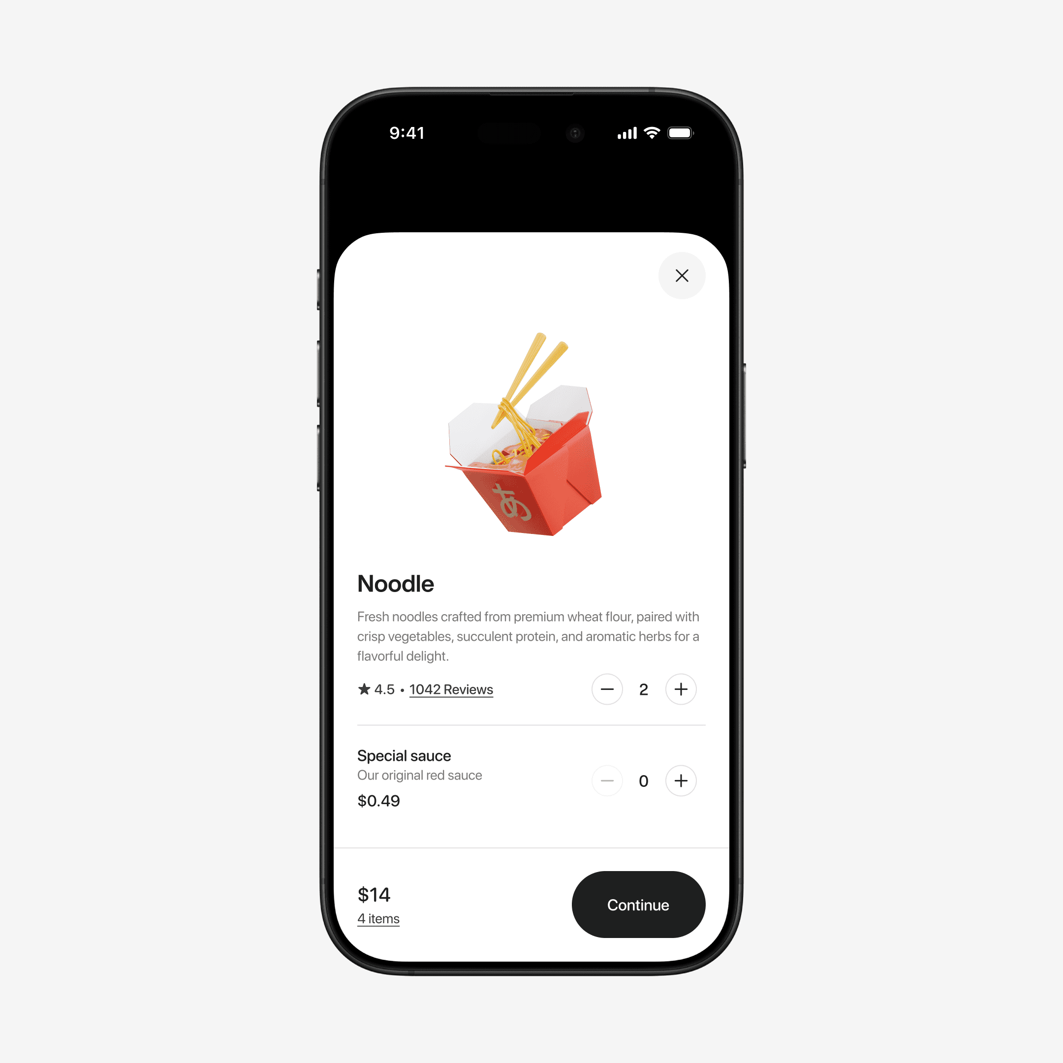 Food Ordering UI by Ameer Omidvar