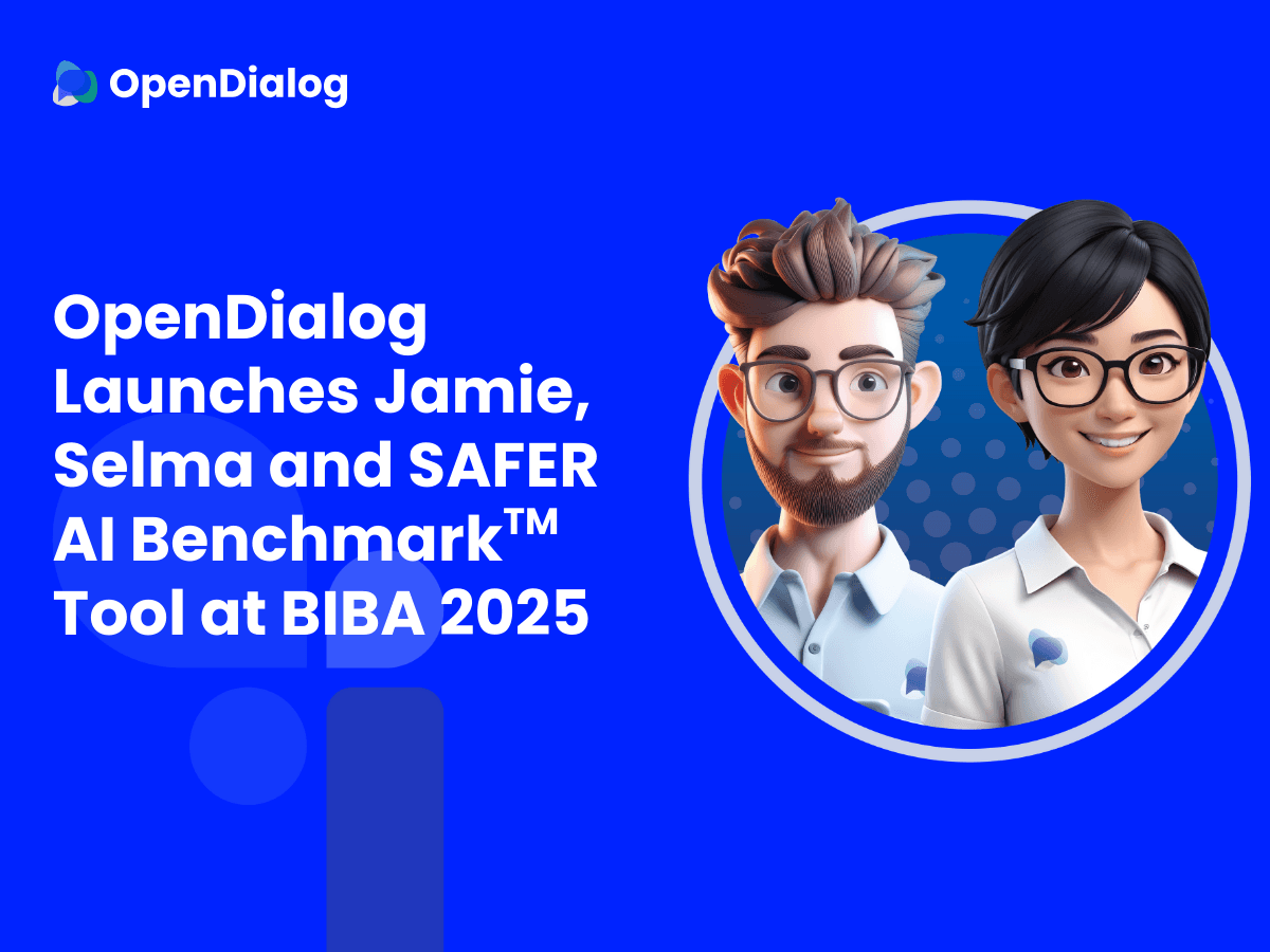 Article thumbnail: OpenDialog launches Jamie, Selma and SAFER benchmark AI
