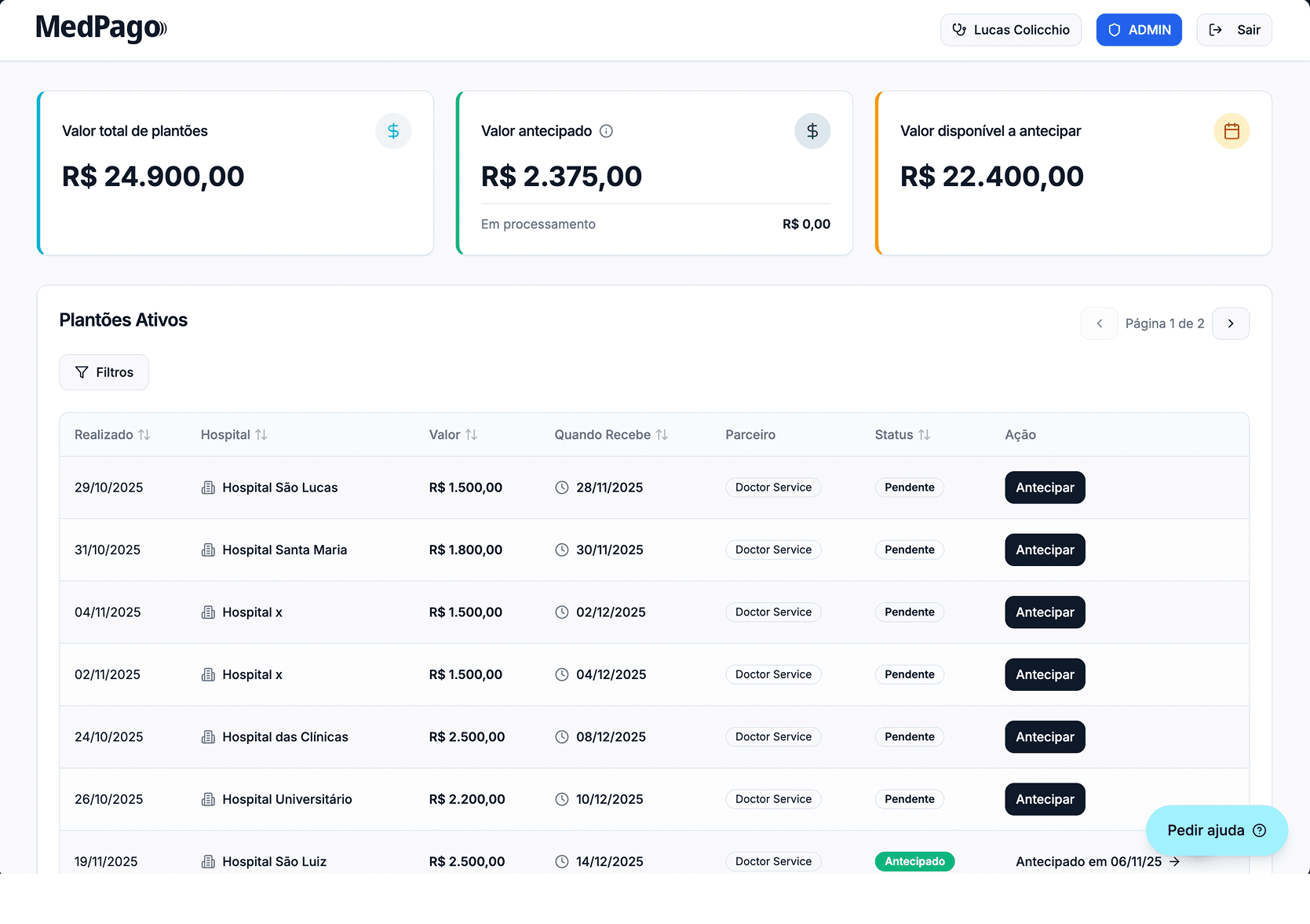 An image of Dreelio's dashboard