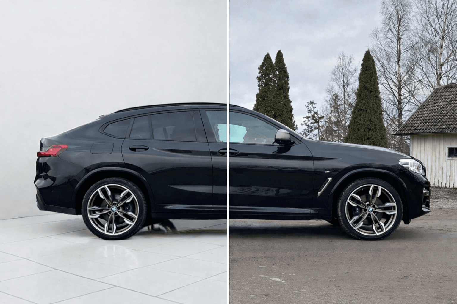 Before and after comparison