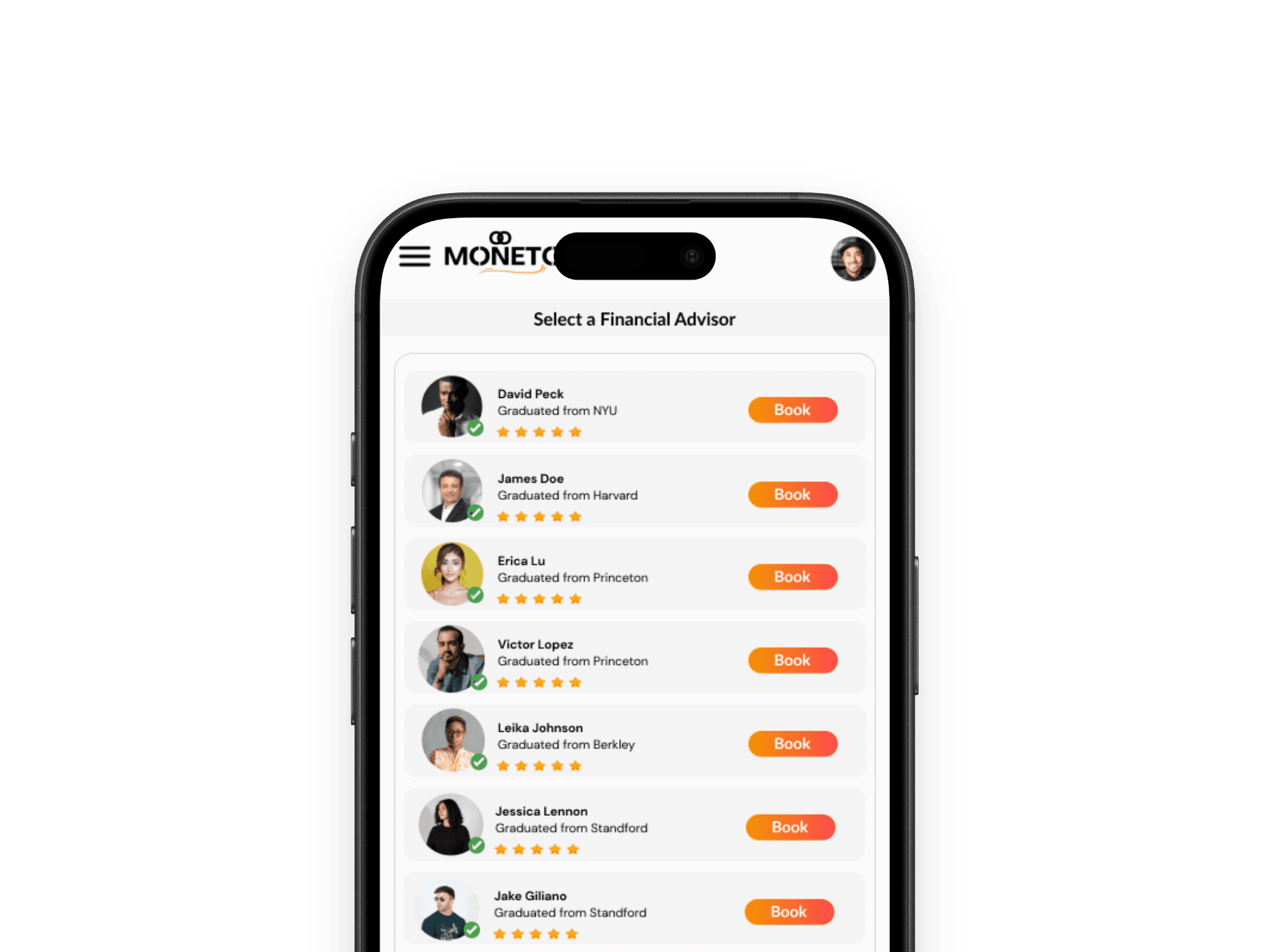 Sakana Mobile Mockup List Close Up