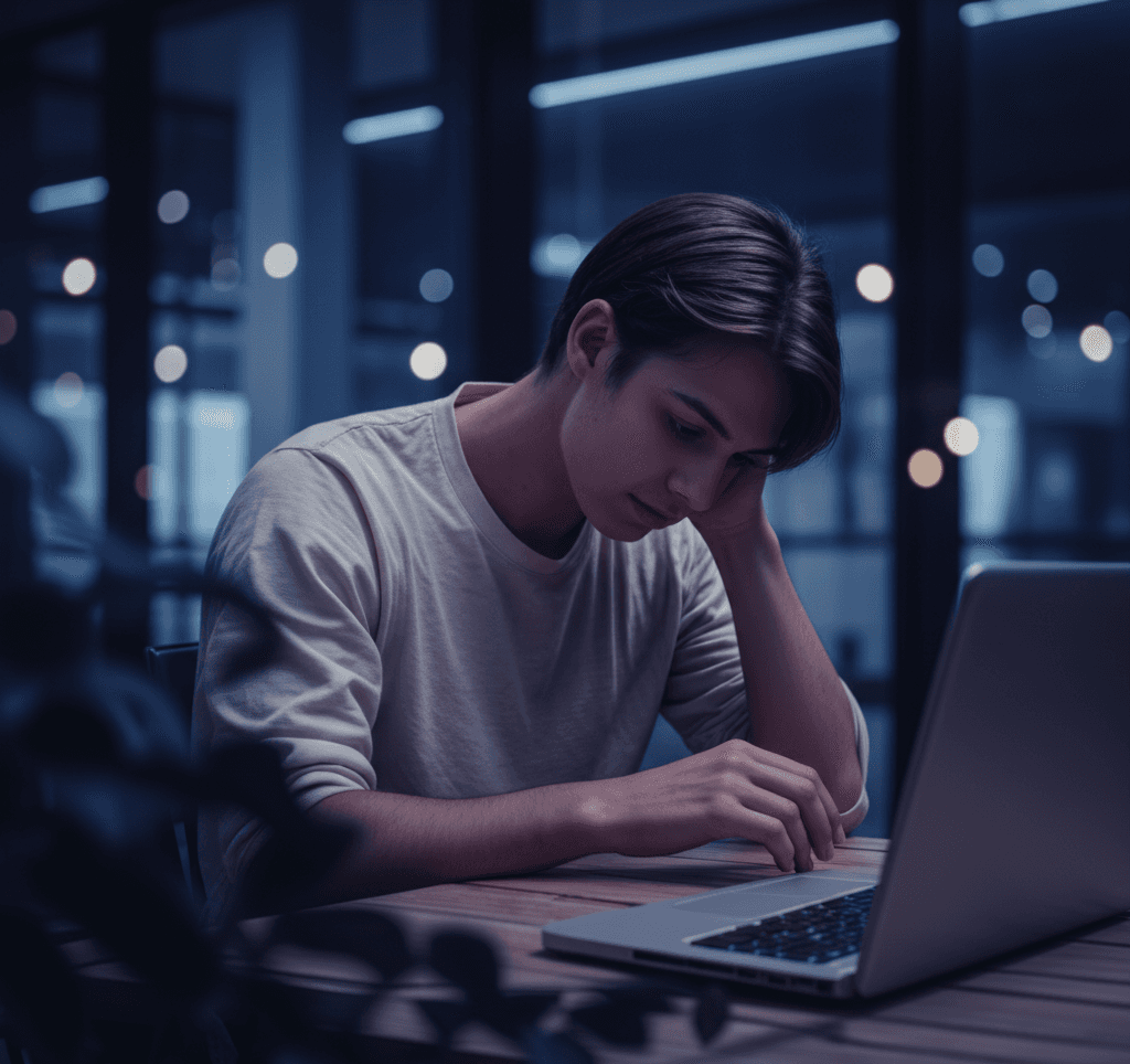 Man Using Laptop