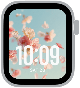 petal morning Apple Watch face preview 1 featuring floral, gradient, modern, and spring.