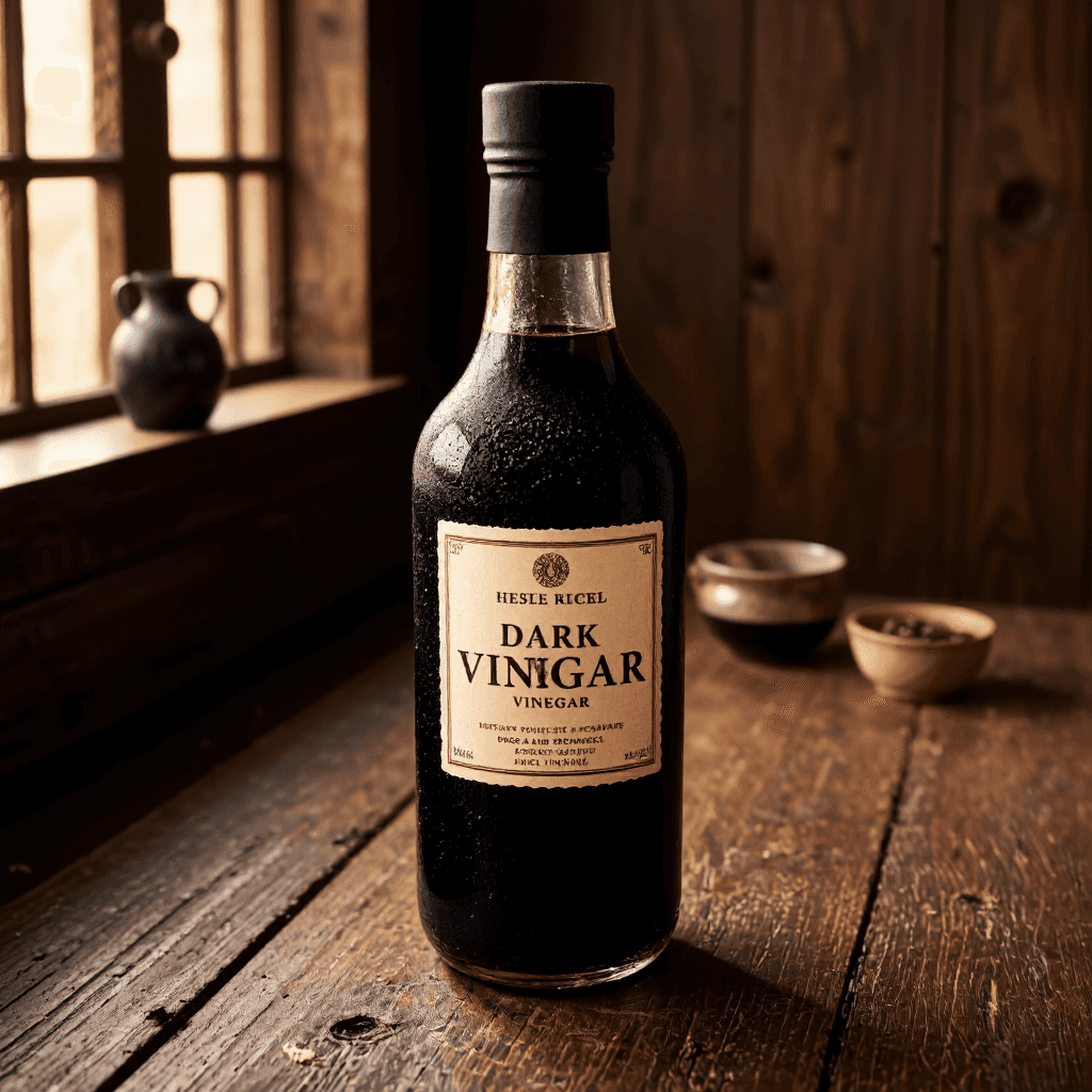 product photography of a bottle of traditional Korean vinegar