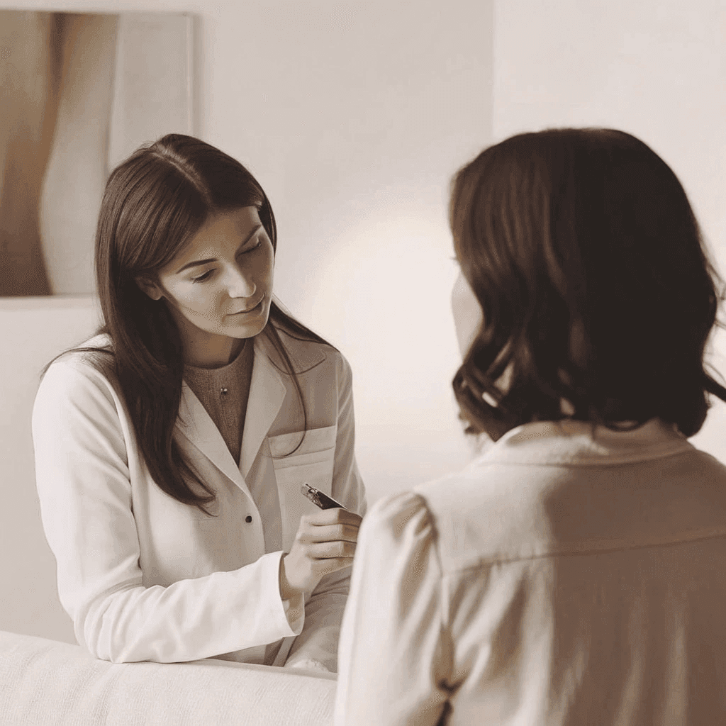 practitioner in aesthetic clinic consulting