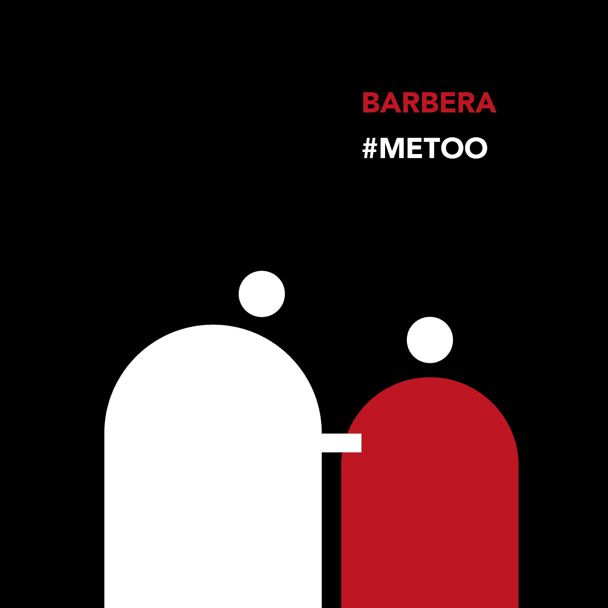 Elements of an illustrated wine glass form a new illustration: a man touching a woman (abstract).