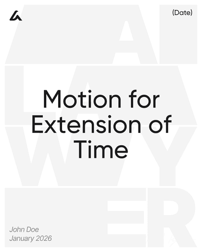 Motion for Extension of Time
