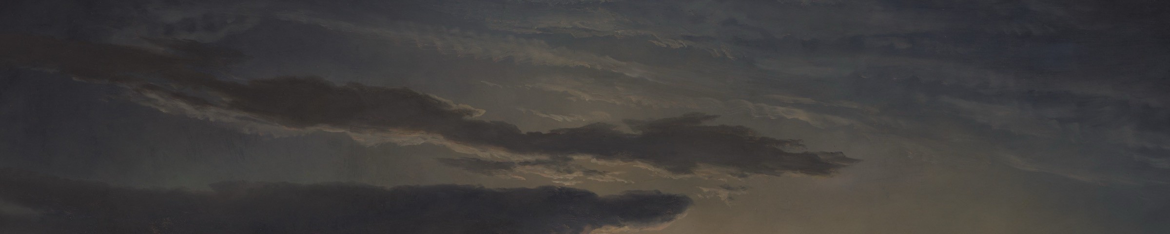 Sky from Johan Christian Dahl, Copenhagen Harbor by Moonlight