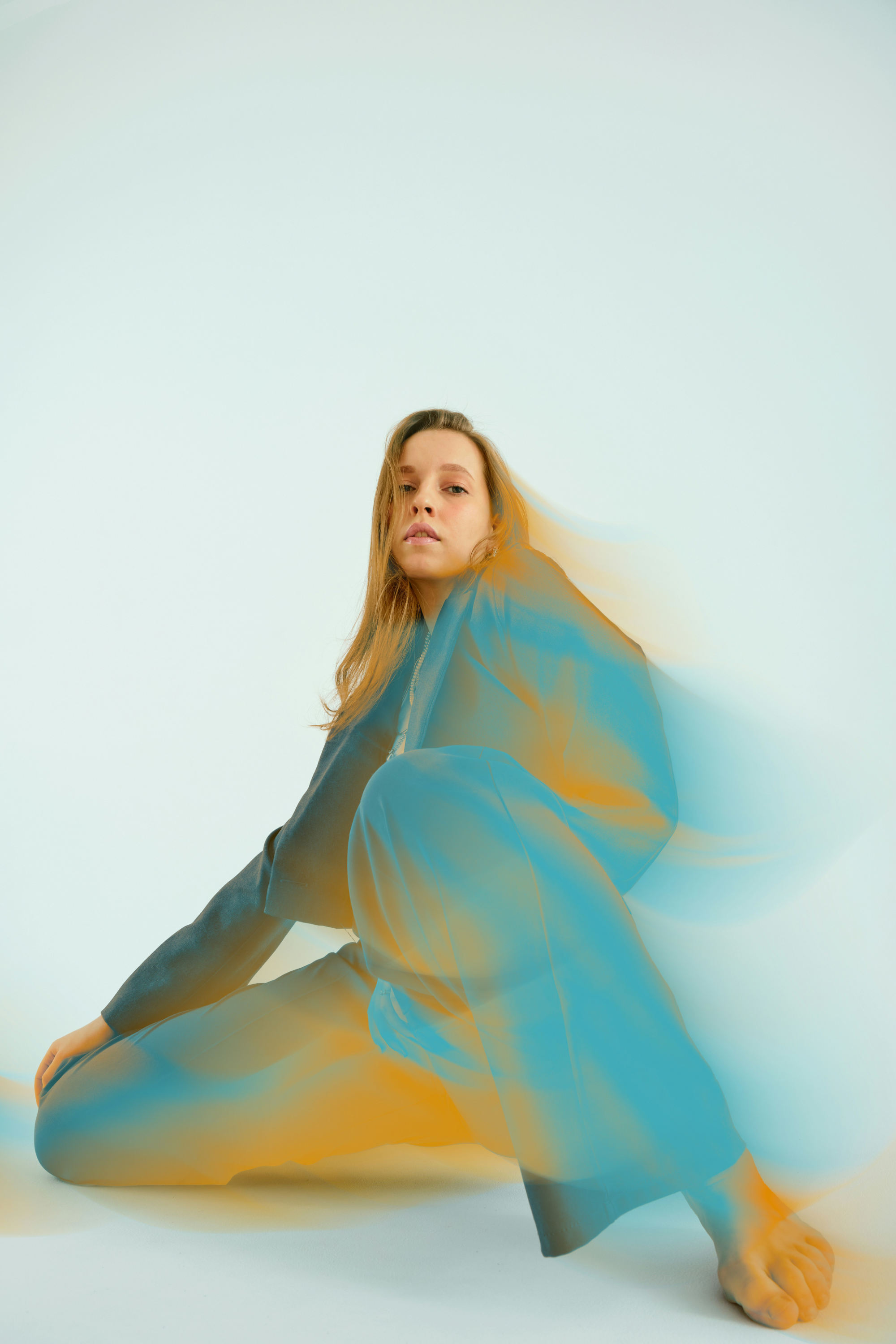 An editorial image of a woman