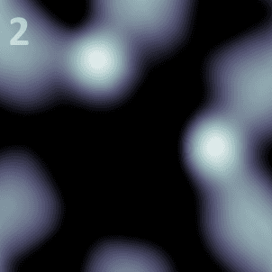 Two Xenon atoms trapped in a quantum box.