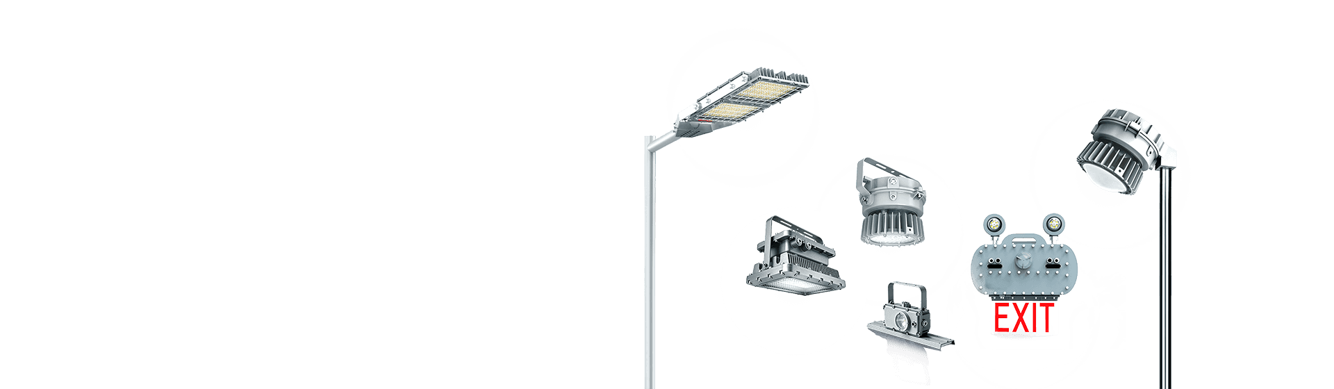 LED explosion-proof lighting series, hazardous location industrial lights and emergency exit lamp